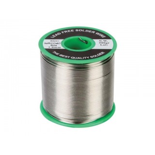 LEAD-FREE Solder wire, Sn 99.3% - Cu 0.7% 1mm 500g