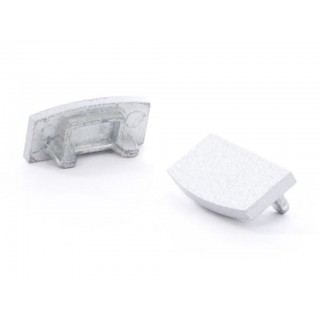 ALUMINIUM END CAP FOR SL7 LED PROFILE WITHOUT CABLE HOLE - SILVER