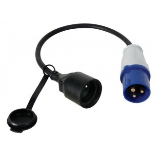 ADAPTER CABLE SOCKET TO CEE PLUG - FRENCH SOCKET - H07RN-F 3G2.5 - 0.4 m