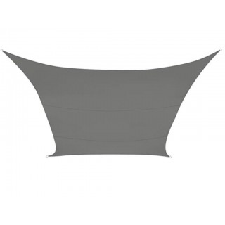 WATER-PERMEABLE SHADE SAIL - SQUARE - 5 x 5 m - COLOUR: CHARCOAL