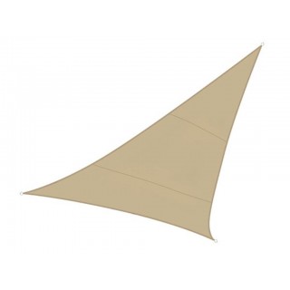 WATER-PERMEABLE SHADE SAIL - TRIANGLE - 5 x 5 x 5 m - COLOUR: CHAMPAGNE