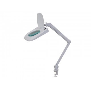 LED DESK LAMP WITH MAGNIFYING GLASS 5 DIOPTRE - 10 W - 60 LEDS - WHITE