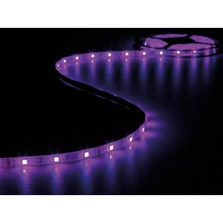 KIT WITH FLEXIBLE LED STRIP, CONTROLLER AND POWER SUPPLY - RGB - 150 LEDs - 5 m - 12 VDC - NO COATING