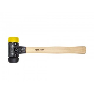 Wiha Soft-faced hammer Safety medium soft/medium hard with hickory wooden handle, round hammer face (26435) 40 mm