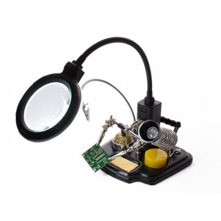 SOLDERING CENTER WITH HELPING HAND + MAGNIFIER