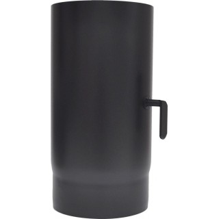 Black steel flue pipe w.shutter,250x2mm, ø150