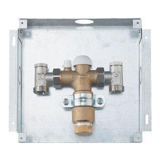 Floor heating control set for flush mounting,