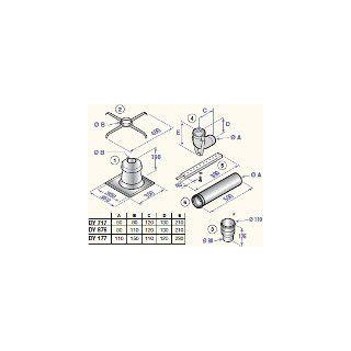 Chimney Connection kit D110/150 to D110, DY177
