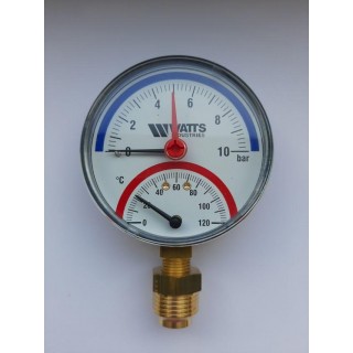 Thermomanometer TIRM-80; 0-10bar/120*C; R1/2'' D80