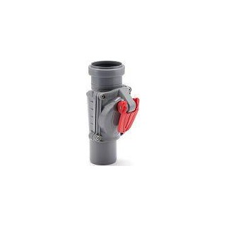 Backwater valve Dn50 for vertical assembly, grey