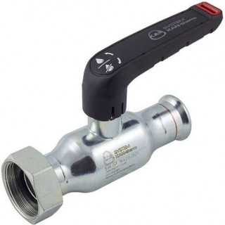Steel ball valve with half union and gasket 15x¾"