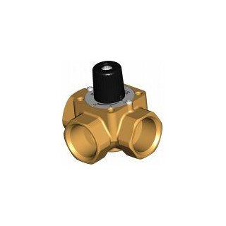3-way rot. valve w.handle 3/4"F Kvs6.3 brass 