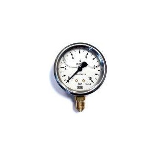 Pressure gauge.  D63-R 0-4bar 1/4"(glycerin) WIKA