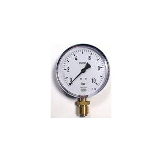 Pressure gauge D100-R 0-25 bar 1/2" verif. WIKA