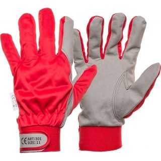 Gloves synthetic leather with clip 9. size