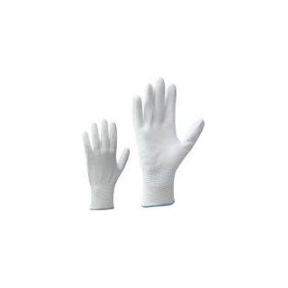 Gloves with PU cover white 6108/10 size