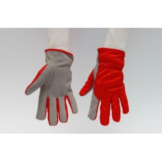 Synthetic leather gloves with flannel lining 11sz.