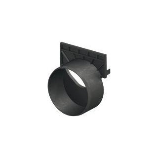 Channel end stopper black HexaLine with pipe D100