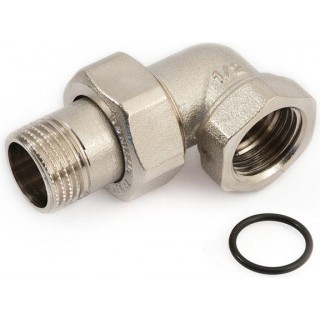 Elbow o-ring connector MF 1/2'', chrome plated