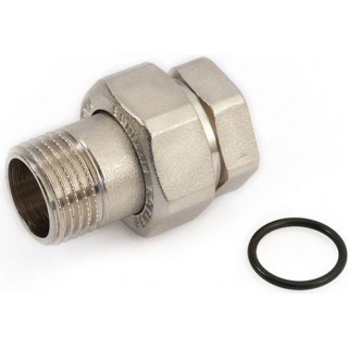 Straight o-ring connector MF 1/2'', chrome plated