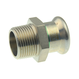 Press male connector,KAN-therm Inox 15x½"