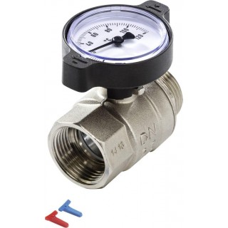 TECEfloor ball valve with thermometer 1''