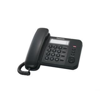 Telephone set Panasonic  Corded KX-TS520FXB Black, 518 g, 19.6 x 9.5 x19 mm 
