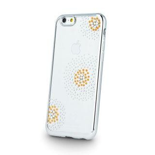 Back panel cover Beeyo Sony E5 Flower Dots TPU Silver