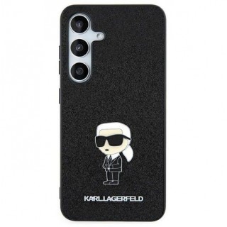 Nugarėlės dėklai Karl Lagerfeld Samsung Galaxy A55 A556 czarny/black hardcase Fixed Glitter Ikonik Logo Metal Pin 