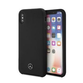 Nugarėlės dėklai Mercedes-Benz Apple iPhone XR Liquid Silicone Case Black