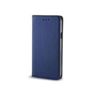 Knygos tipo dėklas dėklai iLike HTC U12+ Smart Magnet case Navy Blue