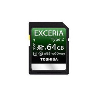 Atminties kortelės Toshiba Universal SDHC Class 10 (UHS) Exceria Type2 64Gb 