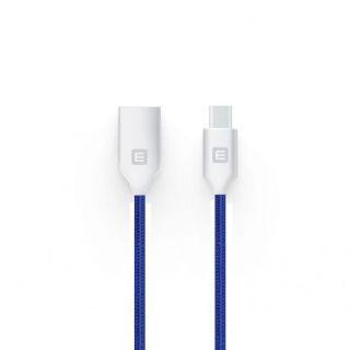 Kabelis Evelatus - MicroUSB cable EDC04 Blue