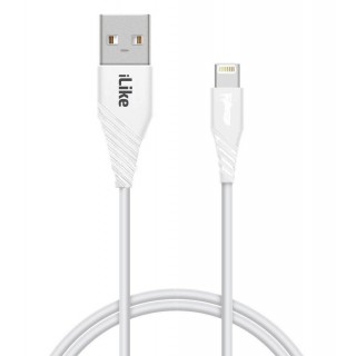 Kabelis iLike - iLike Evelatus Charging Cable for lightning devices CCI01 White