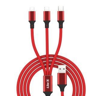 Кабель iLike  Charging Cable 3 in 1 CCI02 Red