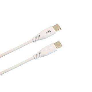 Kabelis iLike  iLike Evelatus Charging Cable Type-C to Type-C CTT01 White