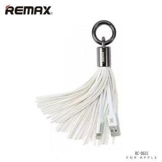 Kabelis Remax  Tassels Ring  Data Cable for iPhone White