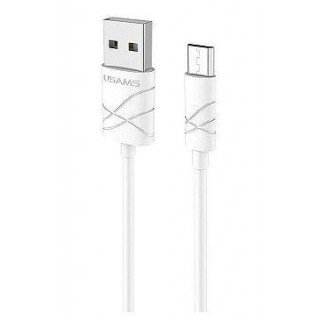 Kabelis USAMS  U-Gee Pro PVC Universal Micro USB to USB Data&amp;Fast 2A Charger Cable 1m White