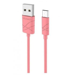 Kabelis USAMS  US-SJ039 U-Gee Pro PVC Universal Micro USB to USB Data&amp;Fast 2A Charger Cable 1m Red