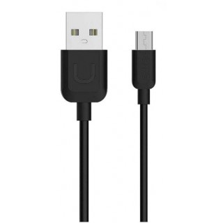 Kabelis USAMS  US-SJ098 U-Turn Durable TPE Universal Micro USB to USB Data&amp;Fast 2A Charger Cable 1m Black Black
