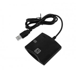 Converter CP  CP ID1 2in1 USB 2.0 ID Card reader with SIM Card slot 80cm Cable (6.5x6cm) Black