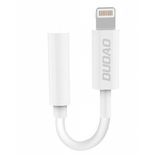Parveidotājs Dudao  audio adapter headphone adapter Lightning to mini jack 3.5mm White