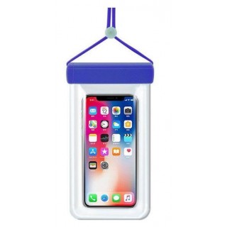 Maciņš universāls sportam iLike Universal Waterproof phone case 115 mm x 220 mm pool beach bag Blue