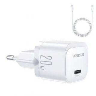 Adapteris Joyroom  Mini USB C Charger 20W PD with USB C Cable - Lightning Joyroom JR-TCF02 White