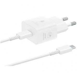 Adapteris Samsung  Samsung Fast charger USB-C 25W with data cable White