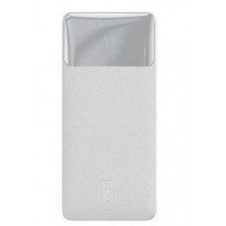 Ārējais akumulators Baseus  Bipow fast charging power bank 20000mAh 15W white (Overseas Edition) + USB-A - Micro USB cable 0.25m white (PPBD050102) White