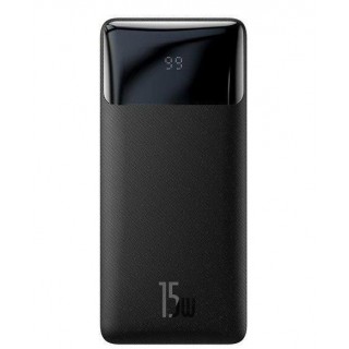 Power bank Baseus  Bipow powerbank with display 10000mAh 15W black (Overseas Edition) + USB-A - Micro USB 0.25m cable Black