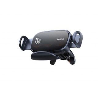 Auto holder Baseus  LightChaser BS-CM029 car holder with triple coil inductive charger Black