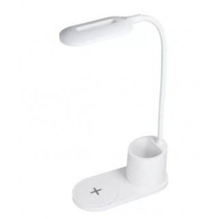 Bezvadu lādētājs CP  X2W 2in1 10W Universal Smartphone Wireless Qi Charger + Flexible Desk Lamp with pen holder White