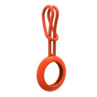 Smart tag accessories iLike  AirTag Silicone Keychain Loop Case Orange